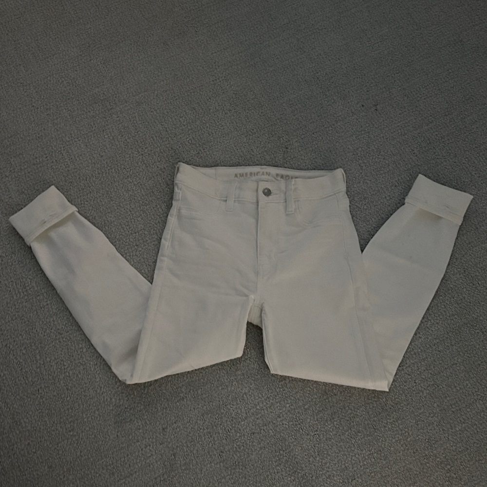 WORN ONCE American Eagle Outfitters Women's White Skinny Jeans
